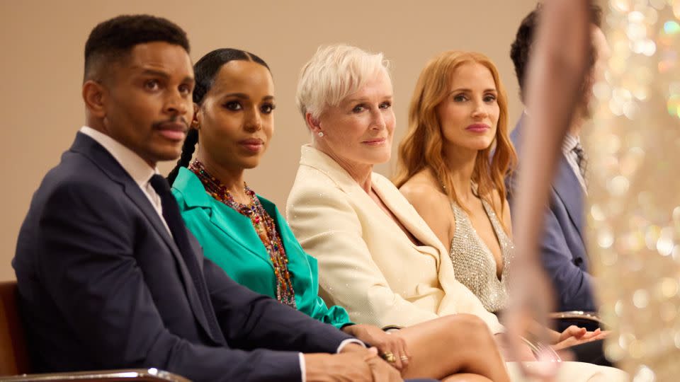 Guests front row at the show included (from left) Nnamdi Asomugha, Kerry Washington, Glenn Close and Jessica Chastain. - Kevin Tachman/Courtesy Ralph Lauren