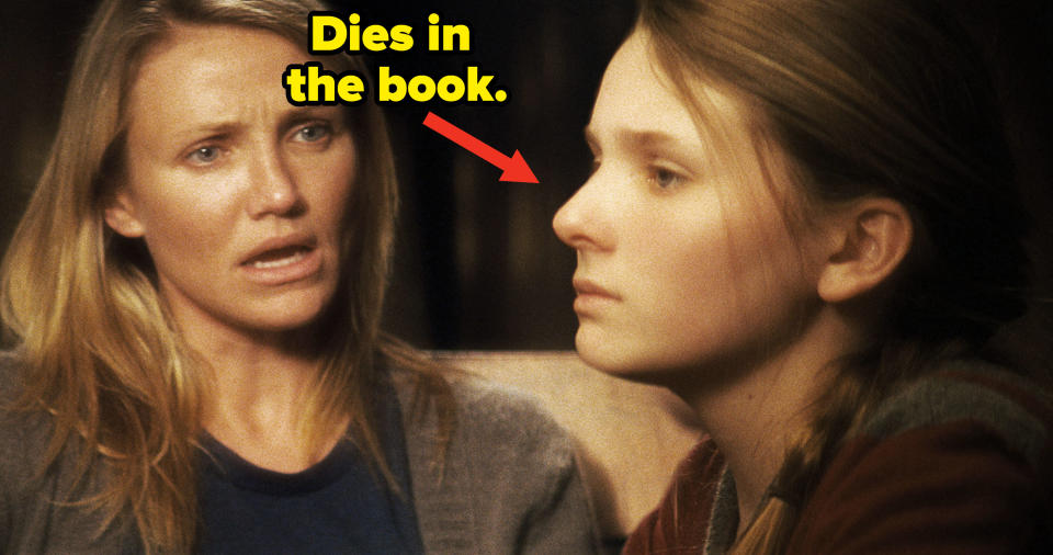 an arrow pointing to Anna with text that reads "dies in the book"