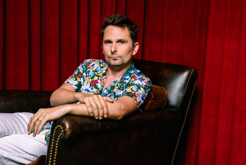 Los Angeles, CA - August 10: Matt Bellamy of Muse photographed. (Brian van der Brug / Los Angeles Times)