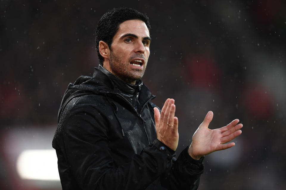 Arsenal came back from a first-half deficit to salvage a point against Bournemouth in Mikel Arteta's debut as manager. (Harriet Lander/Getty)