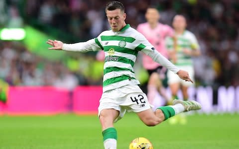 Callum McGregor of Celtic scores - Credit: GETTY IMAGES