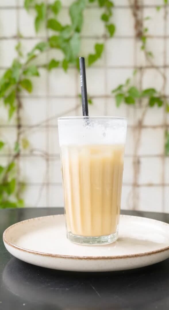 El iced latte de Borja siempre es una buena elección.