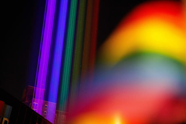 Cathedral of St. John the Divine Lights Up Rainbow Columns for Pride Month