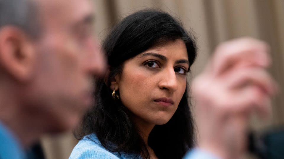 FTC Chairwoman Lina Khan and SEC Chairman Gary Gensler testify during the House Appropriations Subcommittee on Financial Services and General Government hearing titled FY2023 Budget Request for the Federal Trade Commission and the Securities and Exchange Commission, on Capitol Hill on May 18, 2022. - Tom Williams/CQ-Roll Call, Inc/Getty Images