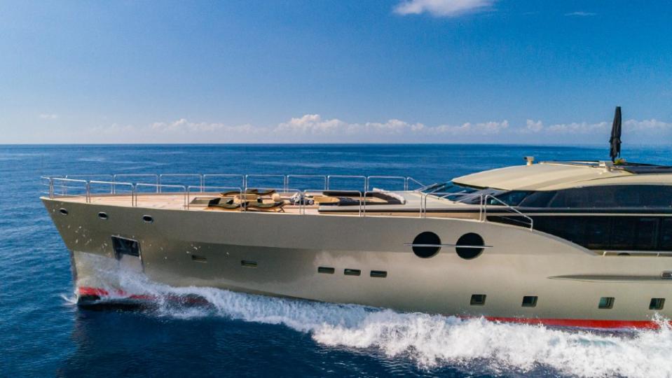 This 171-foot Palmer Johnson superyacht named DB9 is one of the brand's most famous builds.