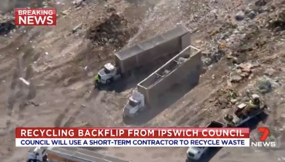 Many councils use contractors to dump city waste, who will be taxed for each tonne they dump. Source: 7 News