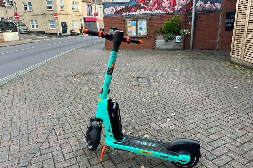 The TIER e-scooters in Bristol