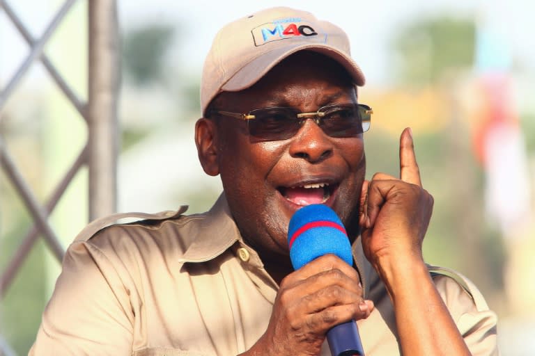 Freeman Mbowe, presidente del partido opositor de Tanzania Chadema, en un acto en Mwanza el 21 de enero de 2023 (Michael Jamson)