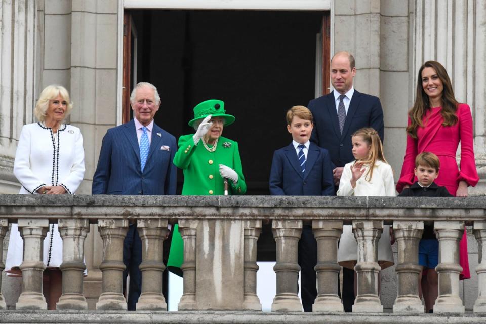 The royal family at the late Queen’s Platinum Jubilee in 2022 (Getty Images)