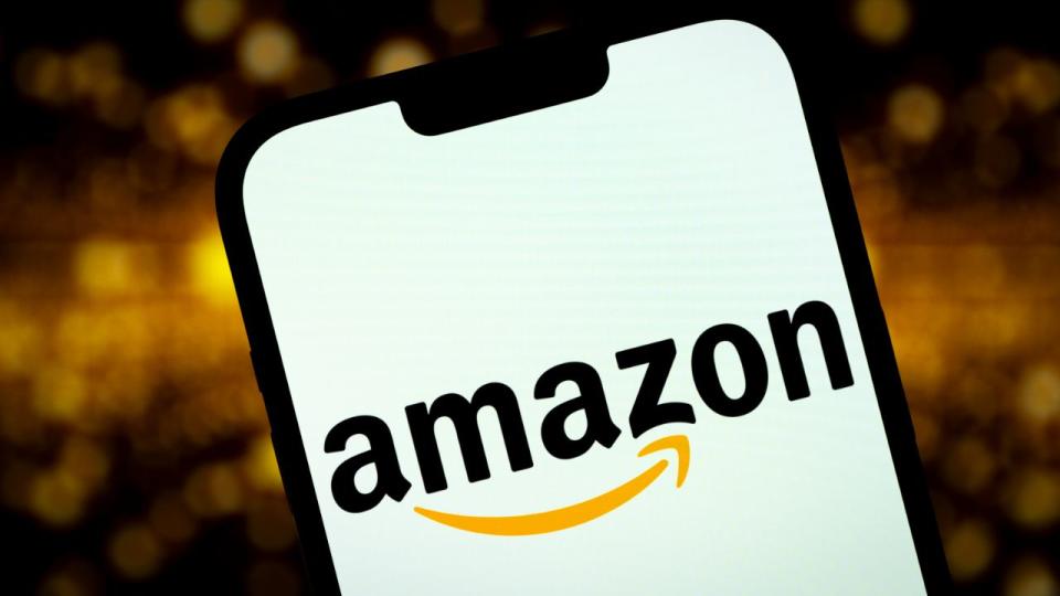 amazon logo on smartphone