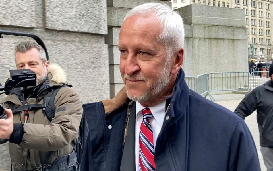  Lawrence Paul Visoski Jr., the former pilot for disgraced financier Jeffrey Epstein, enters a federal courthouse to testify in the sex trafficking trial of British socialite Ghislaine Maxwell in New York City on Tuesday, Nov. 30, 2021. (AP Photo/Ted Shaffrey) - Ted Shaffrey /AP