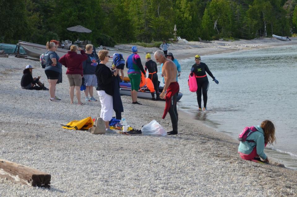 Swimmers will be supported by boaters, kayakers, medical support and spectators.