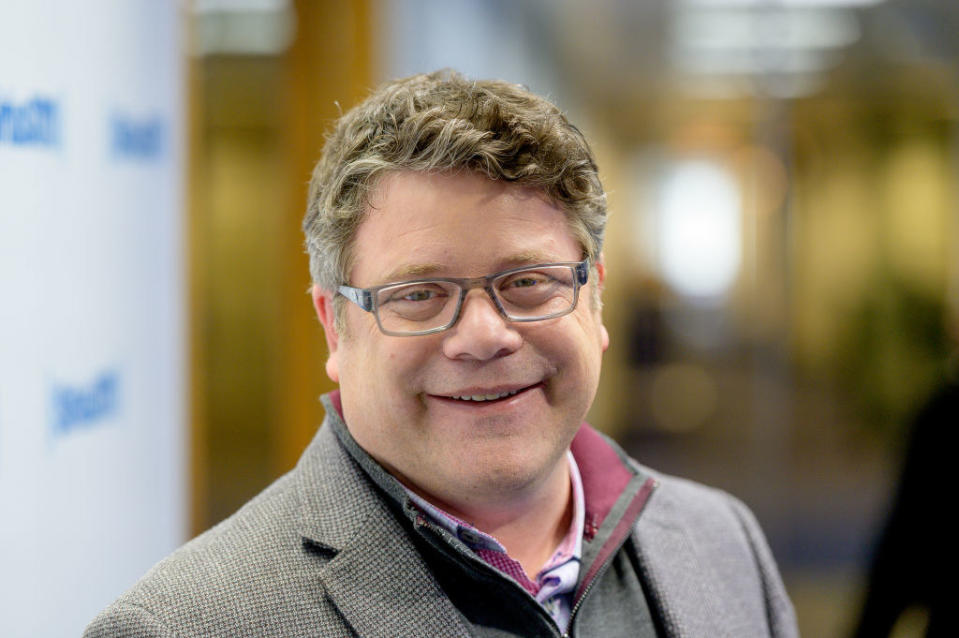 closeup of Sean Astin smiling