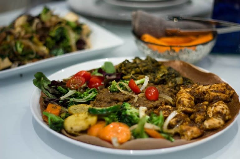 Photo of Nefetari's ethiopian stew platter that you'll love