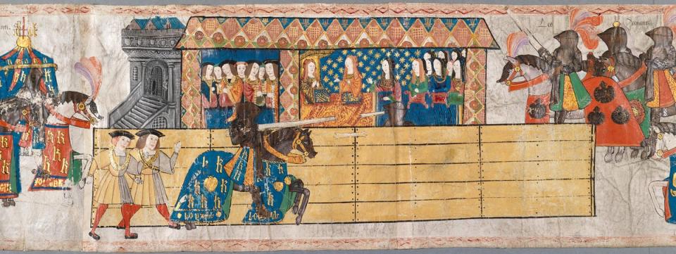 Henry VIII may have been presented with the gold pendant at a jousting tournament (Public domain)