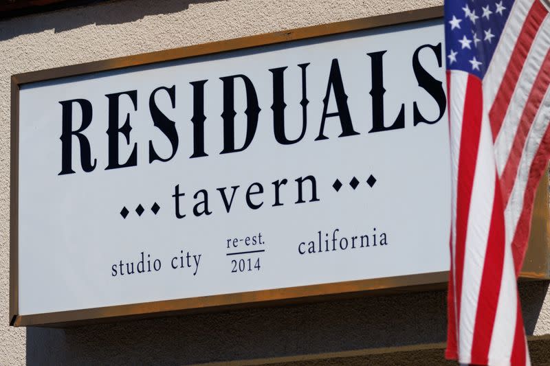 The sign of Residuals Tavern is seen outside the bar in Studio City, Californi