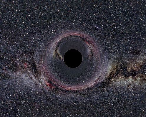 <span class="caption">We don't know what the black hole at the centre of the Milky Way will look like.</span> <span class="attribution"><span class="source"> Ute Kraus/wikipedia</span>, <a class="link " href="http://creativecommons.org/licenses/by-sa/4.0/" rel="nofollow noopener" target="_blank" data-ylk="slk:CC BY-SA;elm:context_link;itc:0;sec:content-canvas">CC BY-SA</a></span>