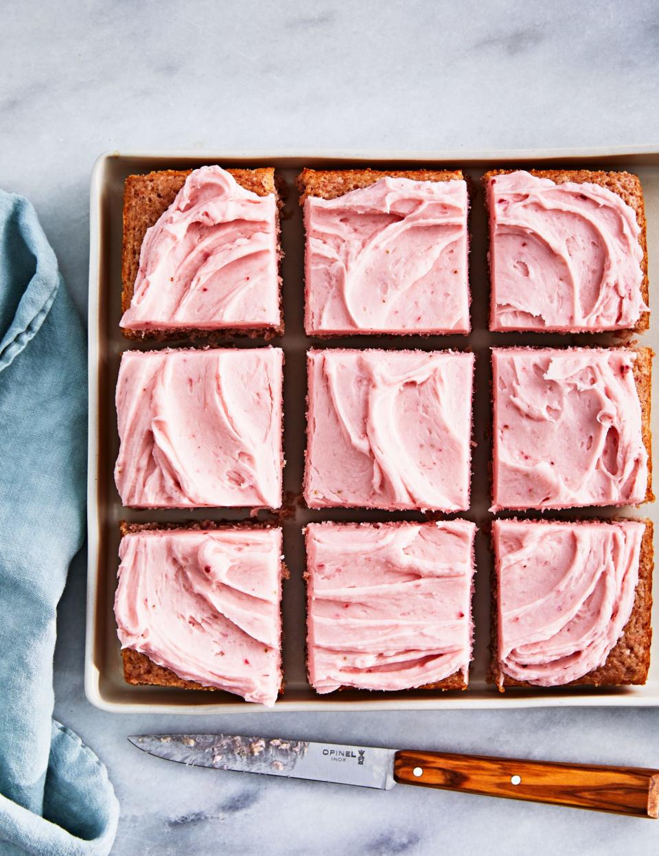 Strawberry-Rosé Snack Cake