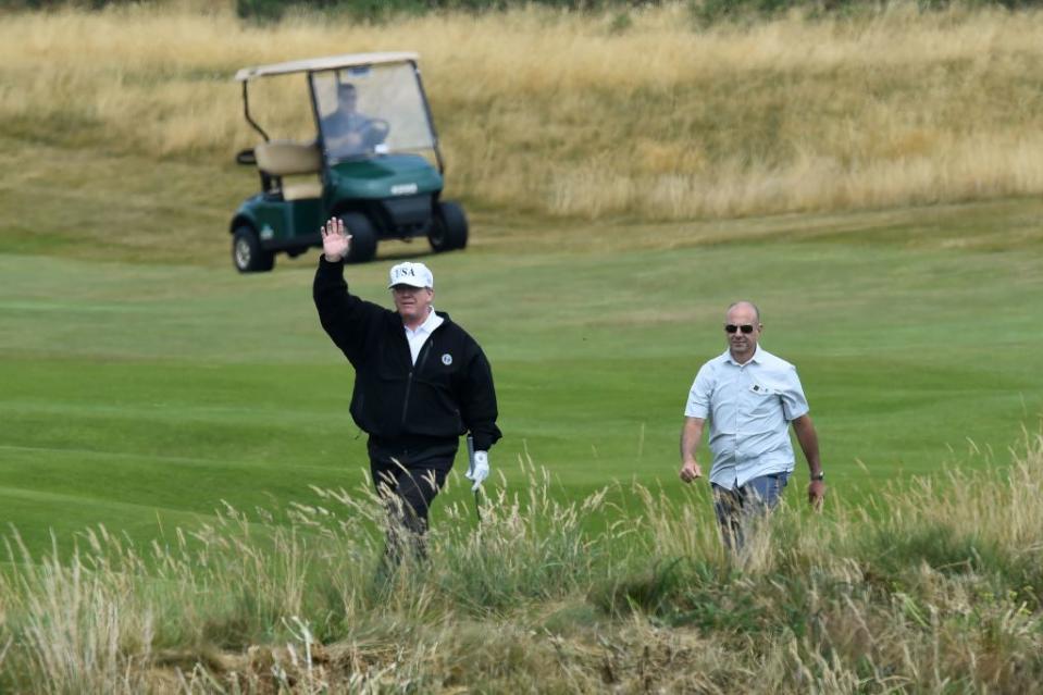 President Trump at Turnberry in 2018. (Getty)