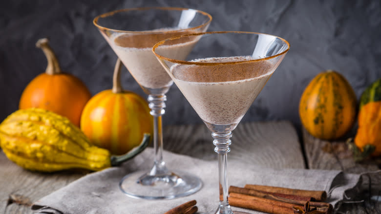 Cinnamon and pumpkin martini