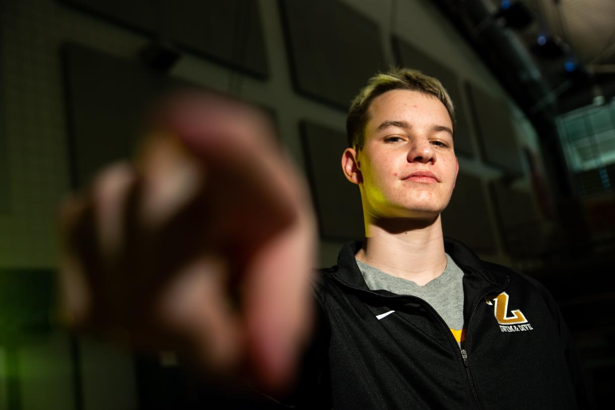 Zeeland's Owen Stevens repeats as Holland Sentinel Boys Swimmer of the Year.