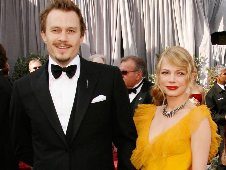 Heath Ledger, nominee Best Actor in a Leading Role for "Brokeback Mountain" and Michelle Williams, nominee Best Actress in a Supporting Role for "Brokeback Mountain" during the The 78th Annual Academy Awards