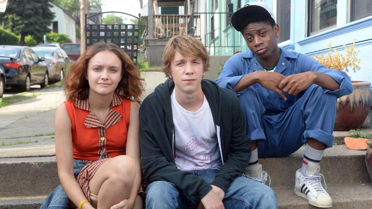  (L-R) Olivia Cooke as Rachel Kushner, Thomas Mann as Greg Gaines and RJ Cyler as Earl Jackson in Me and Earl and the Dying Girl . 