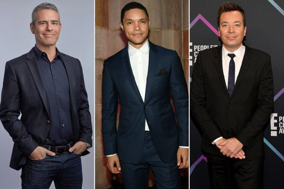 Andy Cohen, Trevor Noah and Jimmy Fallon