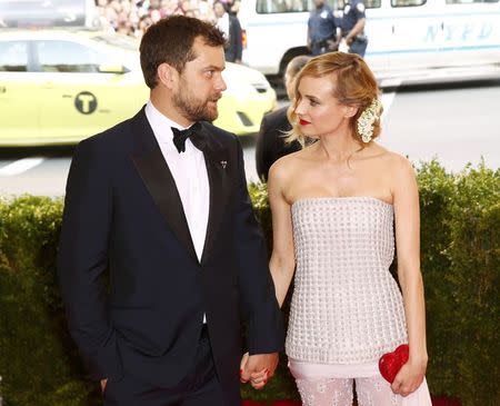 Actress Diane Kruger and partner Joshua Jackson arrives at the Metropolitan Museum of Art Costume Institute Gala 2015 celebrating the opening of "China: Through the Looking Glass" in Manhattan, New York May 4, 2015. REUTERS/Lucas Jackson