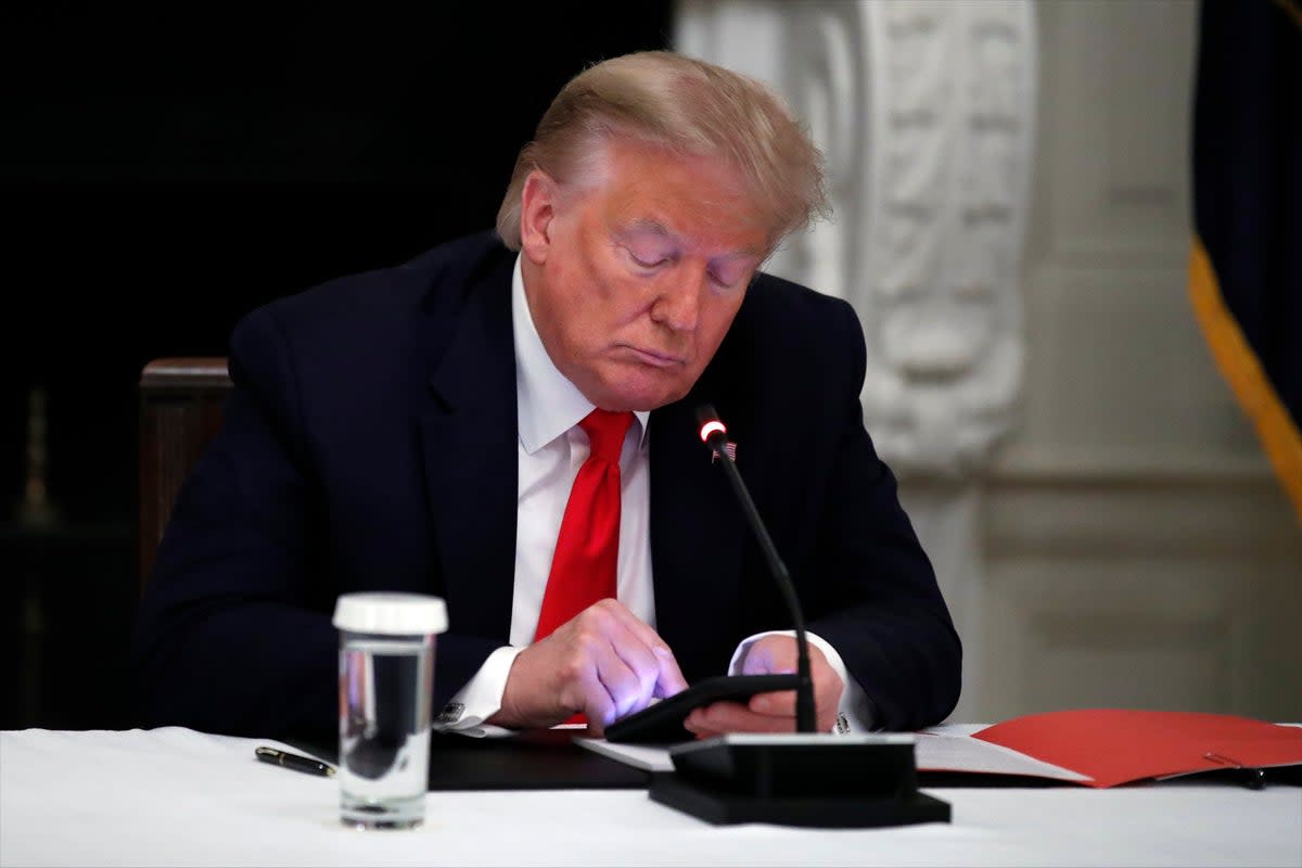 Monday marked Trump’s full-bore return to X, formerly Twitter, which banned him following the violence of January 6. (Copyright 2020 The Associated Press. All rights reserved.)