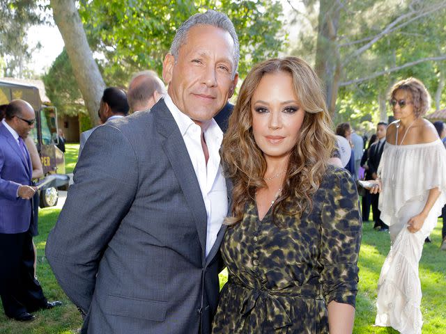 Tiffany Rose/Getty Leah Remini and Angelo Pagán at Leah Remini attends the HollyRod 20th Annual DesignCare at Cross Creek Farm in July 2018