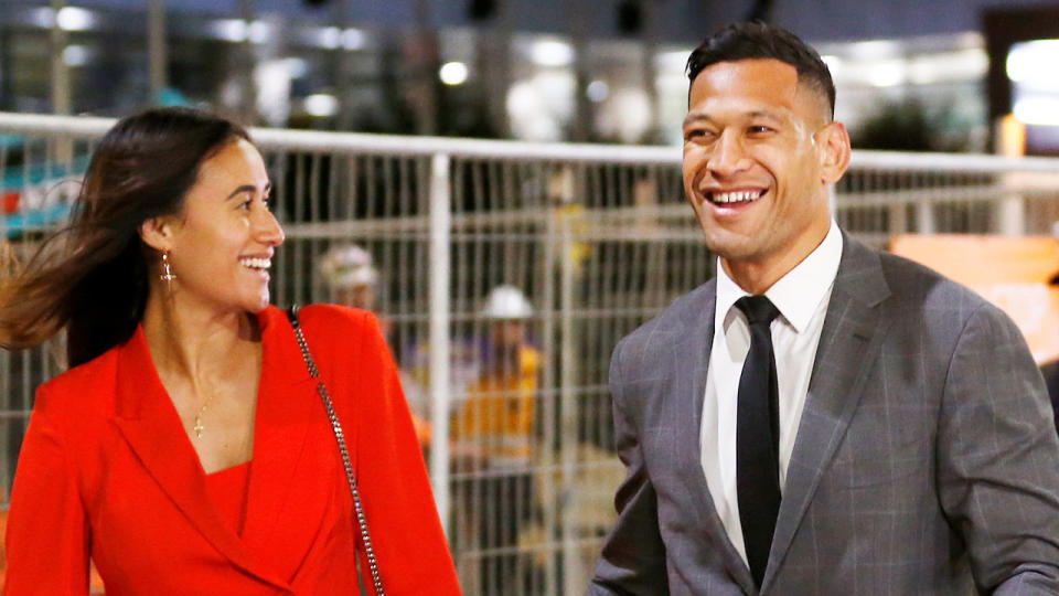 Seen here, Israel Folau and his wife Maria.