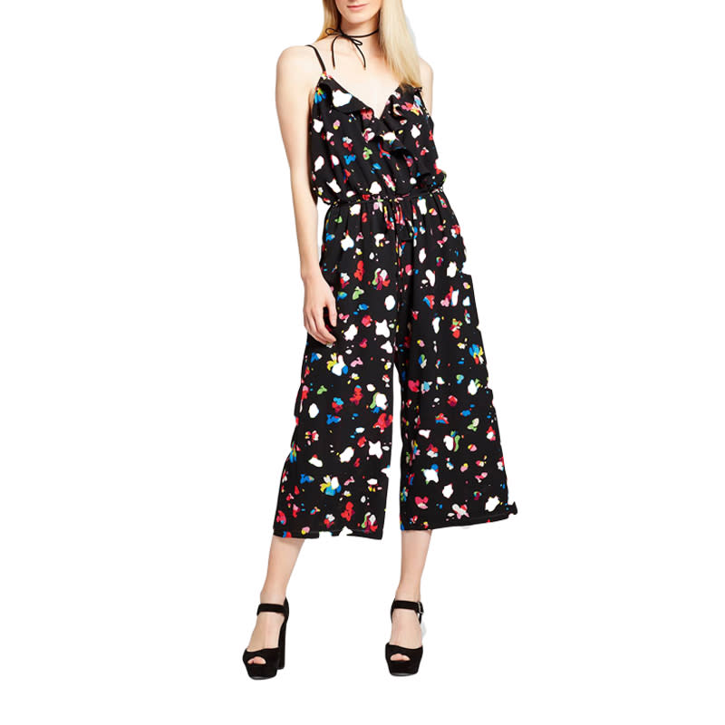 <p><a rel="nofollow noopener" href="http://rstyle.me/n/cnuthfjduw" target="_blank" data-ylk="slk:Notations Printed Woven Jumpsuit With Ruffle Front;elm:context_link;itc:0;sec:content-canvas" class="link ">Notations Printed Woven Jumpsuit With Ruffle Front</a>, $33</p> <p> <strong>Related Articles</strong> <ul> <li><a rel="nofollow noopener" href="http://thezoereport.com/fashion/style-tips/box-of-style-ways-to-wear-cape-trend/?utm_source=yahoo&utm_medium=syndication" target="_blank" data-ylk="slk:The Key Styling Piece Your Wardrobe Needs;elm:context_link;itc:0;sec:content-canvas" class="link ">The Key Styling Piece Your Wardrobe Needs</a></li><li><a rel="nofollow noopener" href="http://thezoereport.com/entertainment/celebrities/adriana-lima-engagement-ring-instagram/?utm_source=yahoo&utm_medium=syndication" target="_blank" data-ylk="slk:This Is Why Adriana Lima Is Wearing An Engagement Ring;elm:context_link;itc:0;sec:content-canvas" class="link ">This Is Why Adriana Lima Is Wearing An Engagement Ring</a></li><li><a rel="nofollow noopener" href="http://thezoereport.com/entertainment/culture/alanis-morisette-jagged-little-pill-musical/?utm_source=yahoo&utm_medium=syndication" target="_blank" data-ylk="slk:Alanis Morissette's Jagged Little Pill Is Becoming A Musical And There's Nothing Ironic About Our Excitement;elm:context_link;itc:0;sec:content-canvas" class="link ">Alanis Morissette's <i>Jagged Little Pill</i> Is Becoming A Musical And There's Nothing Ironic About Our Excitement</a></li> </ul> </p>