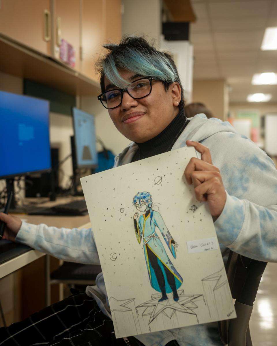 Ryan Galicia, a senior at Rome Free Academy, will graduate in June and go on to attend Mohawk Valley Community College in the fall and study Digital Art. While using his artistic skills to create worlds, characters and stories, Galicia's goal in life is to find a way to use creativity to change the world.