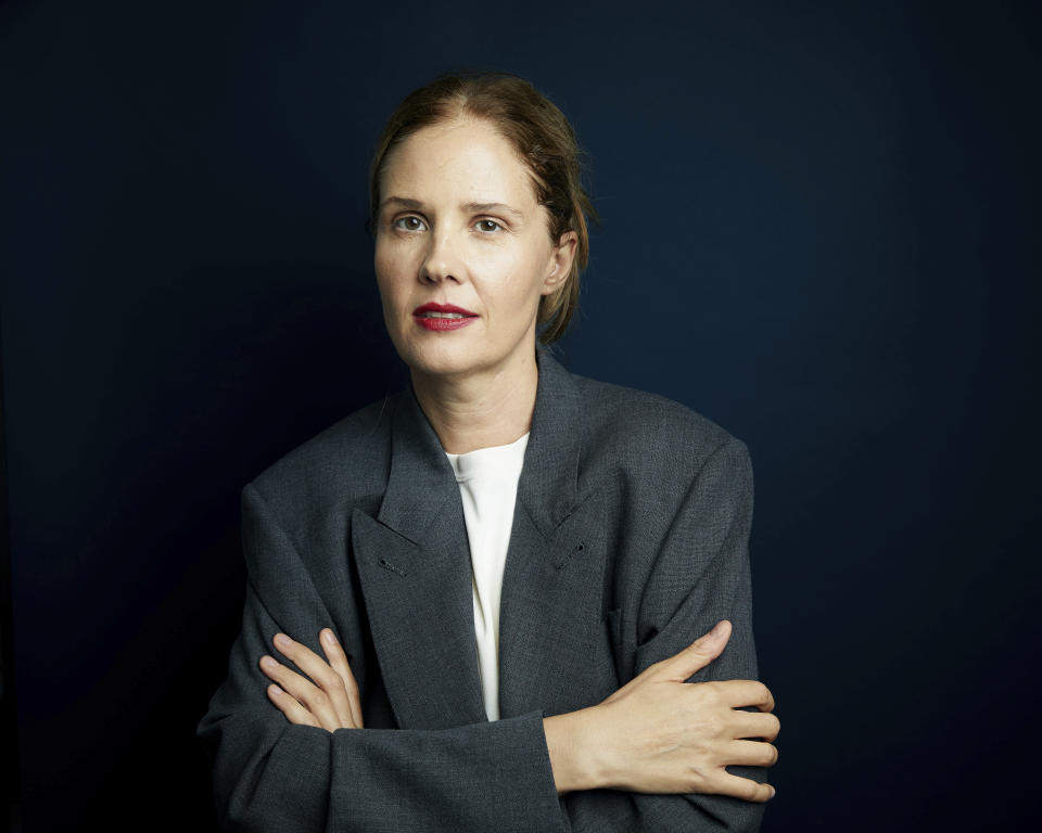 Director Justine Triet poses for a portrait to promote the film "Anatomy of a Fall" on Friday, Oct. 6, 2023, in New York. (Photo by Taylor Jewell/Invision/AP)