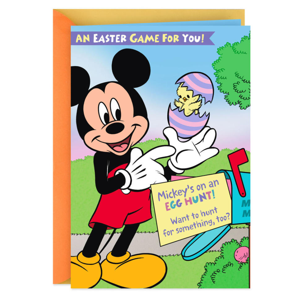 Disney Mickey Mouse Easter Card With Games