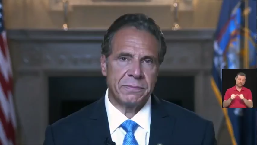 New York Gov. Andrew Cuomo delivers the end of his farewell address ahead of his resignation Monday.