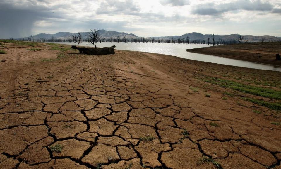 A dry weir bed in Albury