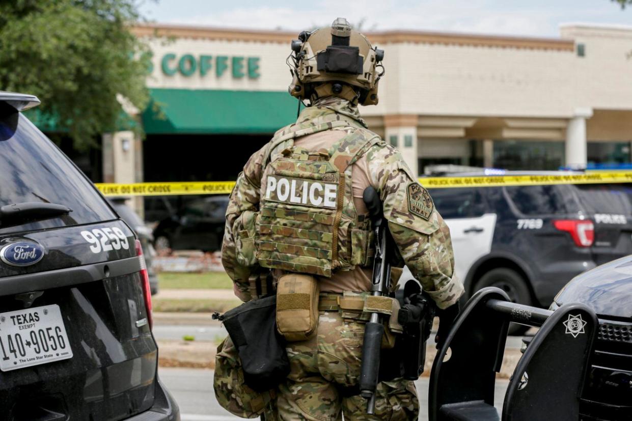 <p>There was a heavy police presence at the scene of Sunday’s shooting</p> (Austin American-Statesman)