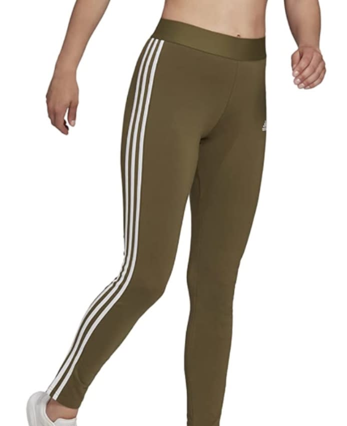 adidas Women’s LOUNGEWEAR Essentials 3-Stripes Leggings - Credit: Amazon.