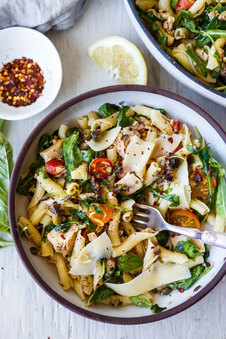 tuna pasta with olive tapenade