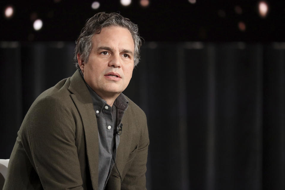 Mark Ruffalo appears at the "I Know This Much is True" panel during the HBO TCA 2020 Winter Press Tour at the Langham Huntington on Wednesday, Jan. 15, 2020, in Pasadena, Calif. (Photo by Willy Sanjuan/Invision/AP)