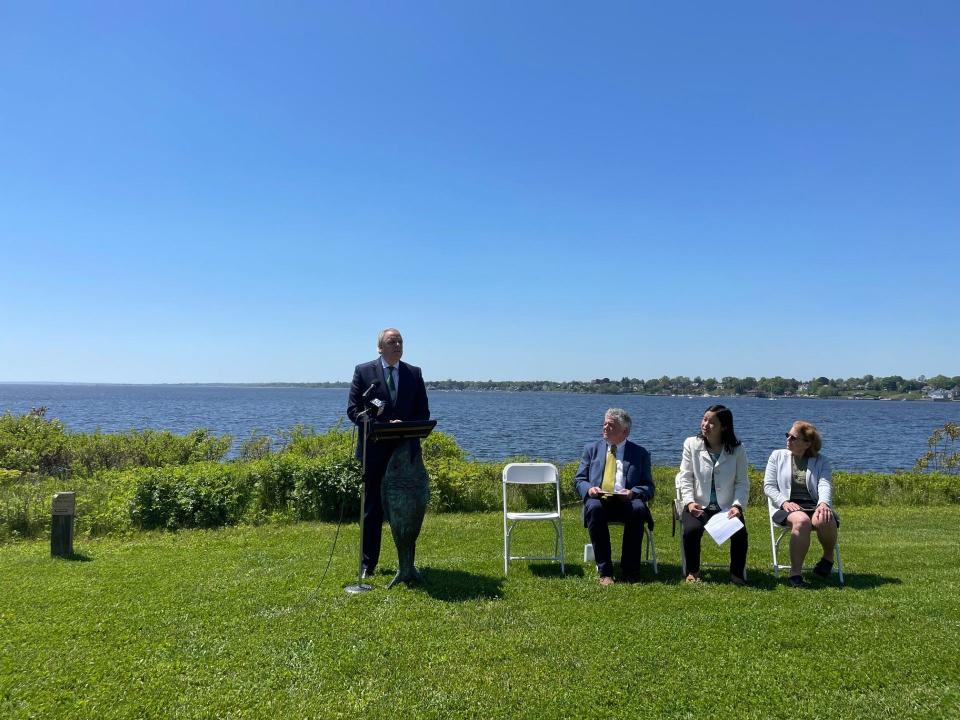 Rhode Island Attorney General Peter Neronha and others call for reform of the state Coastal Resources Management Council on Wednesday, arguing that its structure is outdated.