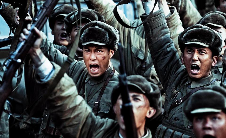 2016年電影《我的戰爭》描述「中國人民志願軍」抗美援朝的故事，楊祐寧飾演一名解放軍。（東方IC）