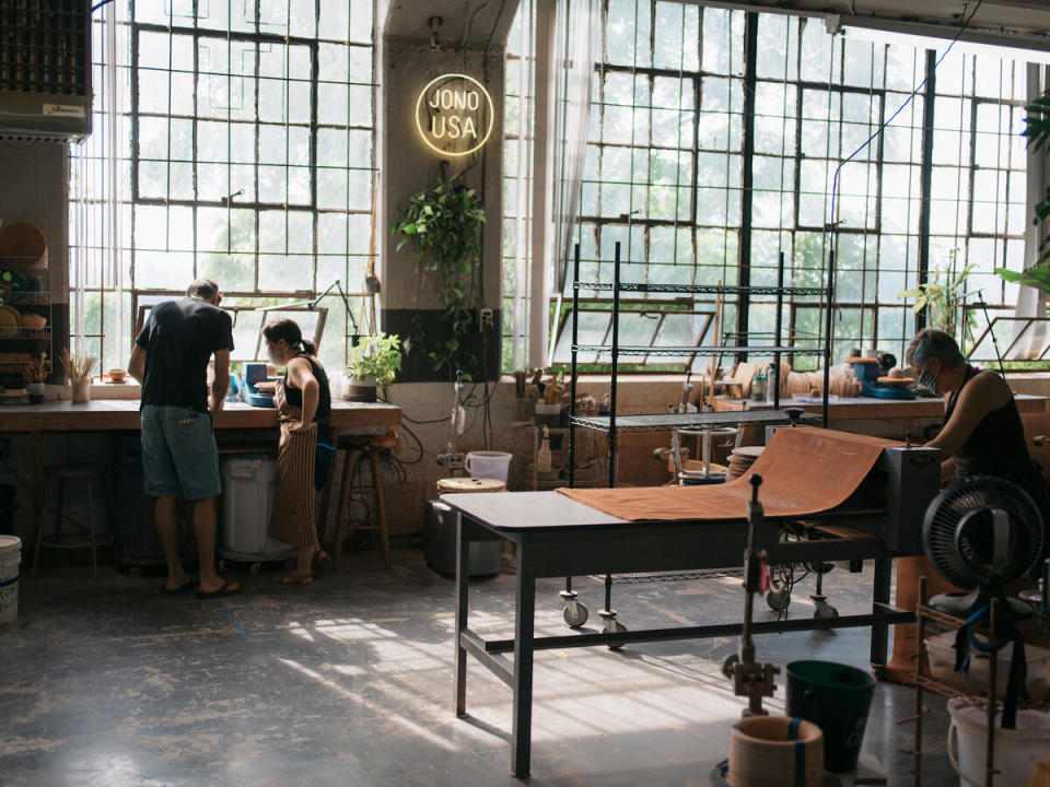 Inside Pandolfi’s Union City, New Jersey, studio