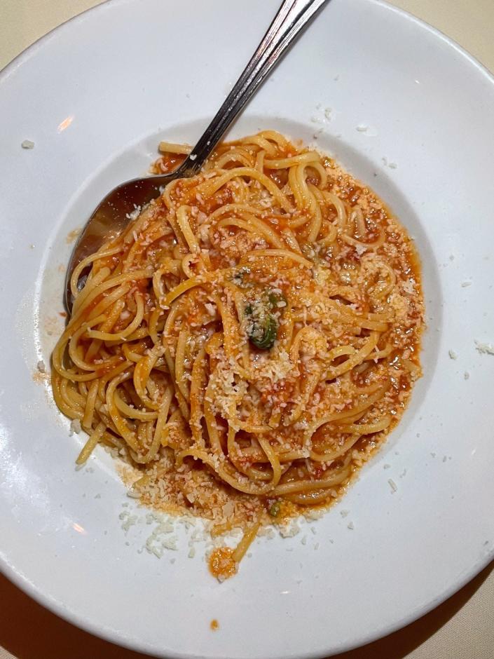 Les spaghettis pomodoro de Giorgio Baldi