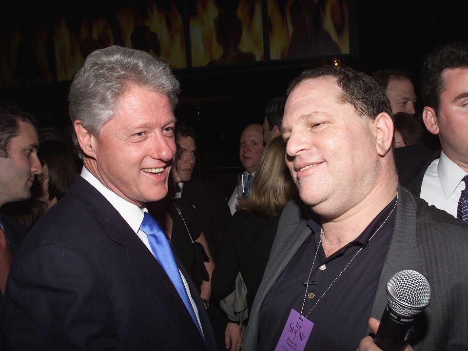 President Bill Clinton and Harvey Weinstein.