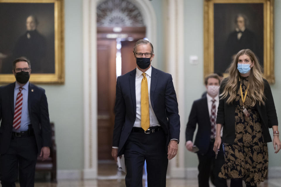 Masked US Senators. Source: AP