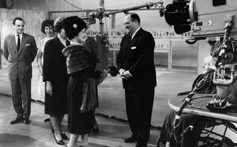 The Queen Mother speaking to Richard Dimbleby in 1961 - Central Press/Getty 