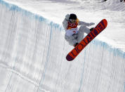 FILE - Kelly Clark competes in the women's halfpipe qualifying at Phoenix Snow Park during the Winter Olympics in Pyeongchang, South Korea, Feb. 12, 2018. Clark, a three-time Olympic medalist and one of the icons of the sport, said she recently spoke to a panel of Alpine experts in her role on the U.S. Ski and Snowboard Association's fundraising arm. Part of her presentation was about the specifics needed to build a good halfpipe, the likes of which haven't been in play for at least half of the six Olympics at which snowboarding has been featured. (AP Photo/Gregory Bull, File)